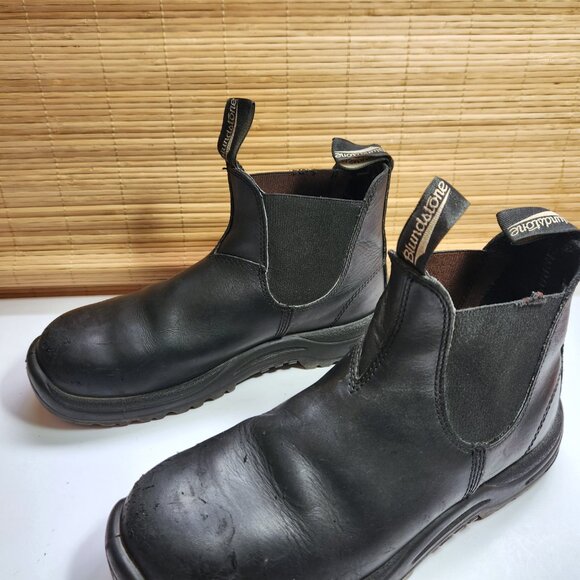Blundstone Steel Toe Chelsea Boot Size AU 8.5 US 9.5 Oil Resistant Black Leather - Picture 7 of 14